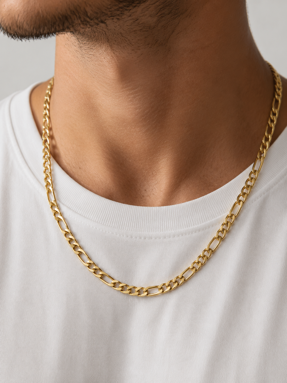 FIGARO LINK CHAIN 5MM | 18K Gold