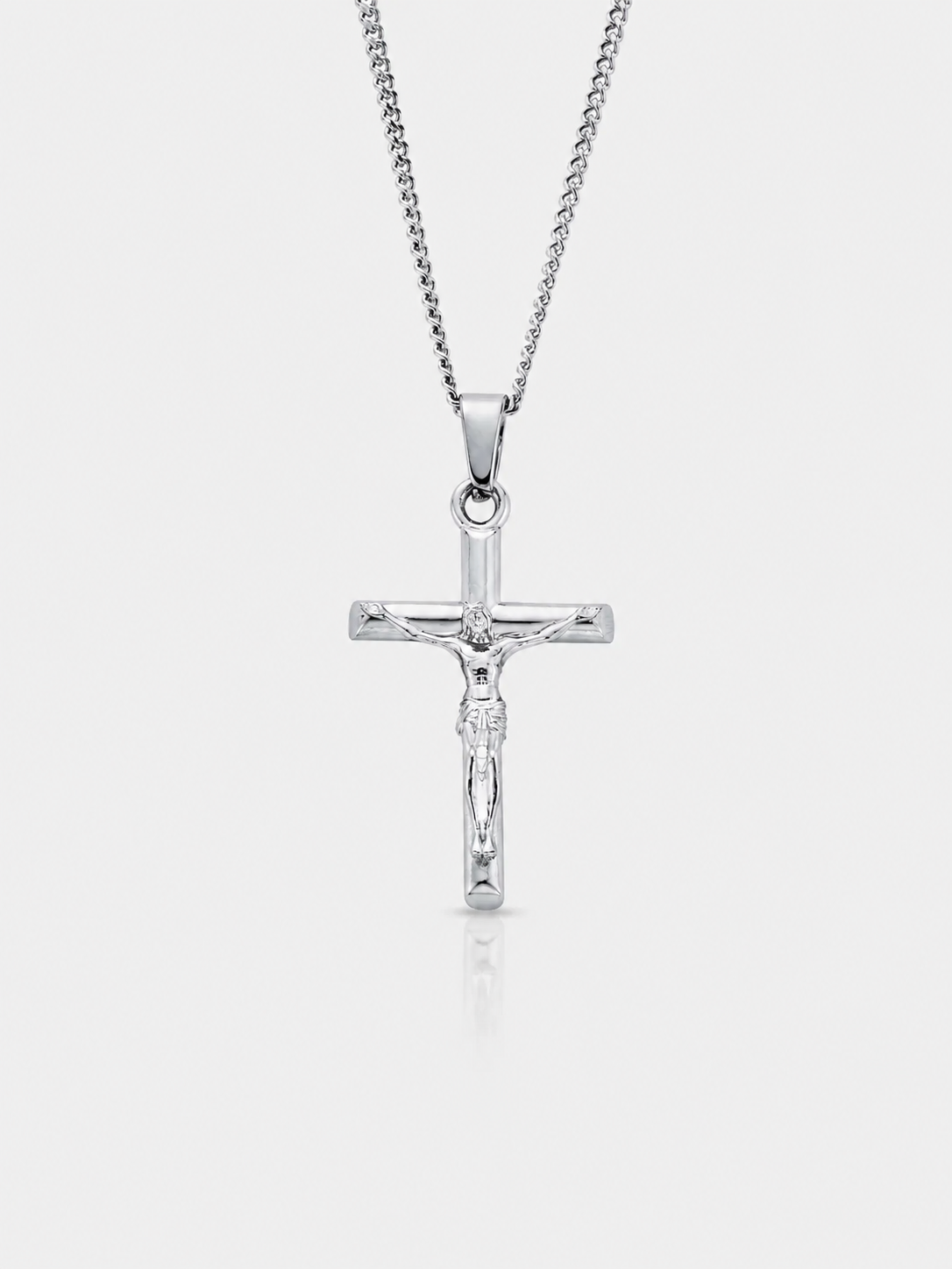 CRUCIFIX PENDANT CHAIN 2MM | Silver