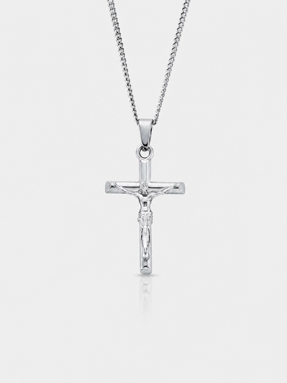 CRUCIFIX PENDANT CHAIN 2MM | Silver