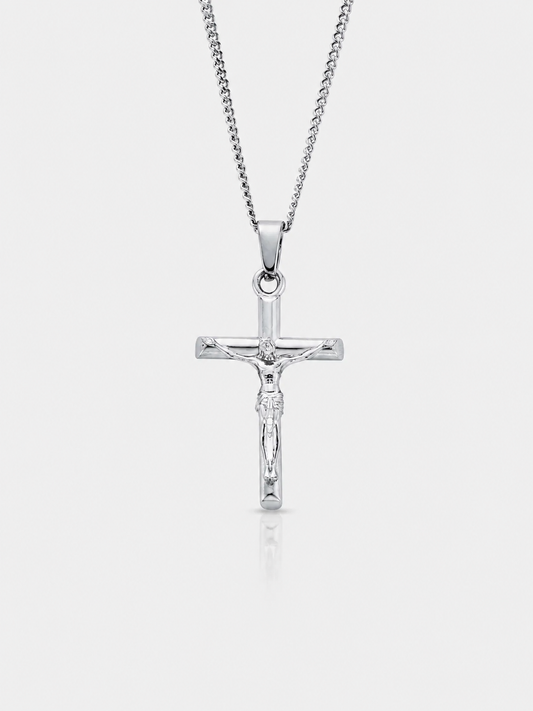 CRUCIFIX PENDANT CHAIN 2MM | Silver