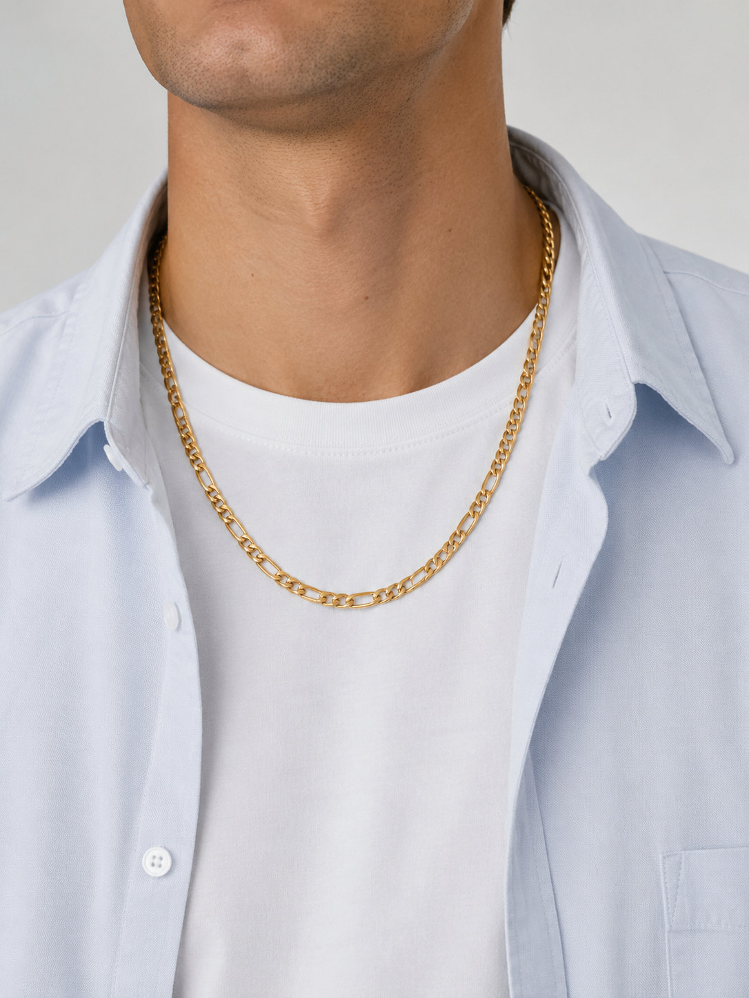 FIGARO LINK CHAIN 5MM | 18K Gold