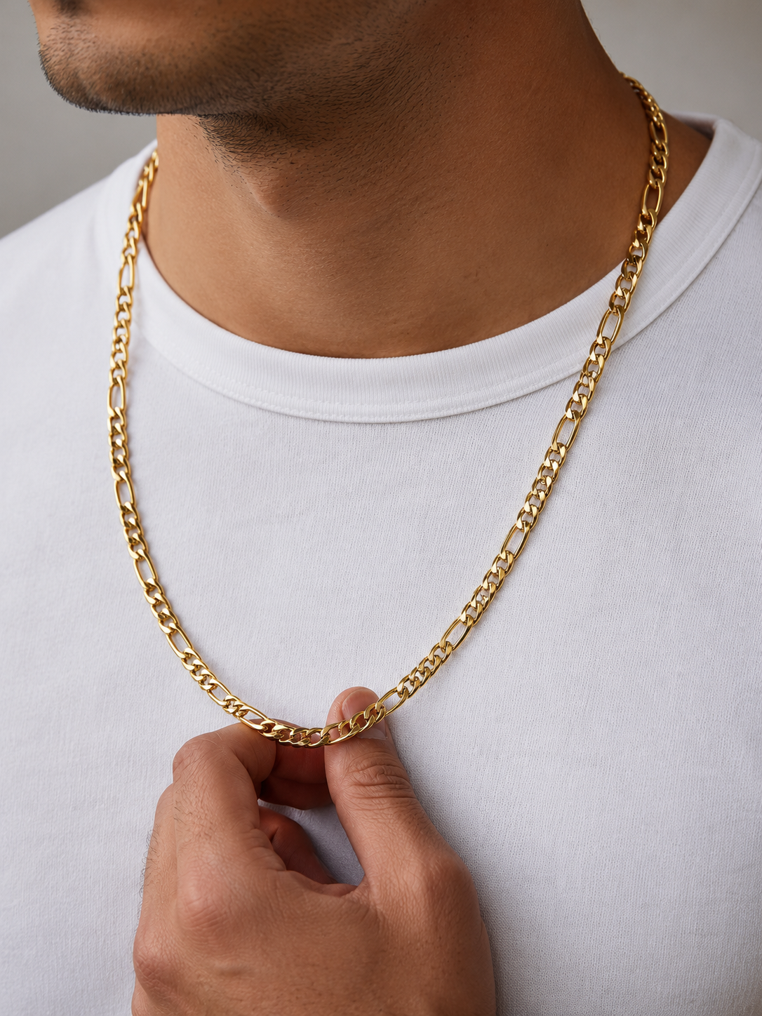 FIGARO LINK CHAIN 5MM | 18K Gold