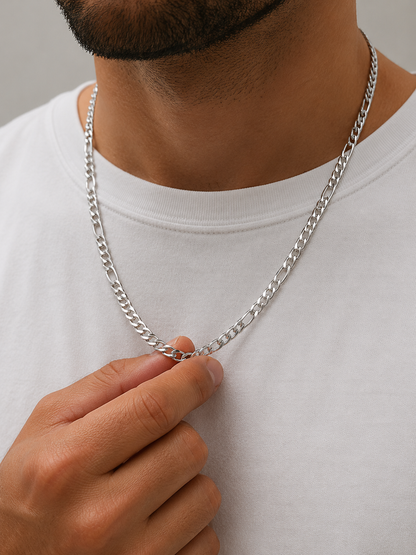 FIGARO LINK CHAIN 5MM | Silver