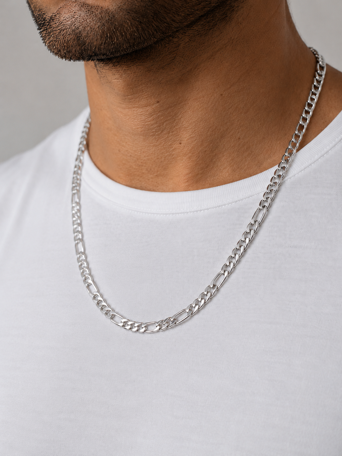 FIGARO LINK CHAIN 5MM | Silver