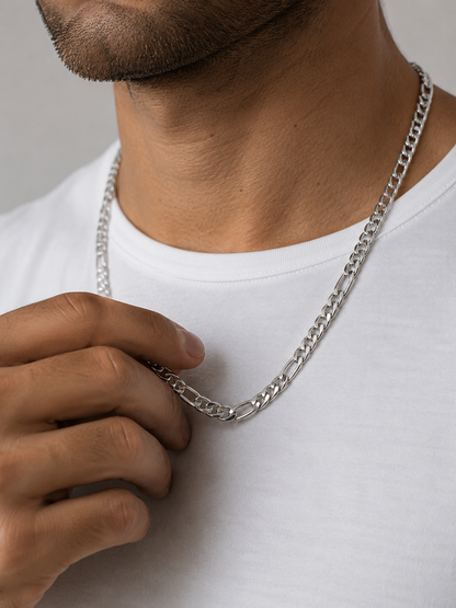 FIGARO LINK CHAIN 5MM | Silver