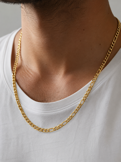 FIGARO LINK CHAIN 5MM | 18K Gold