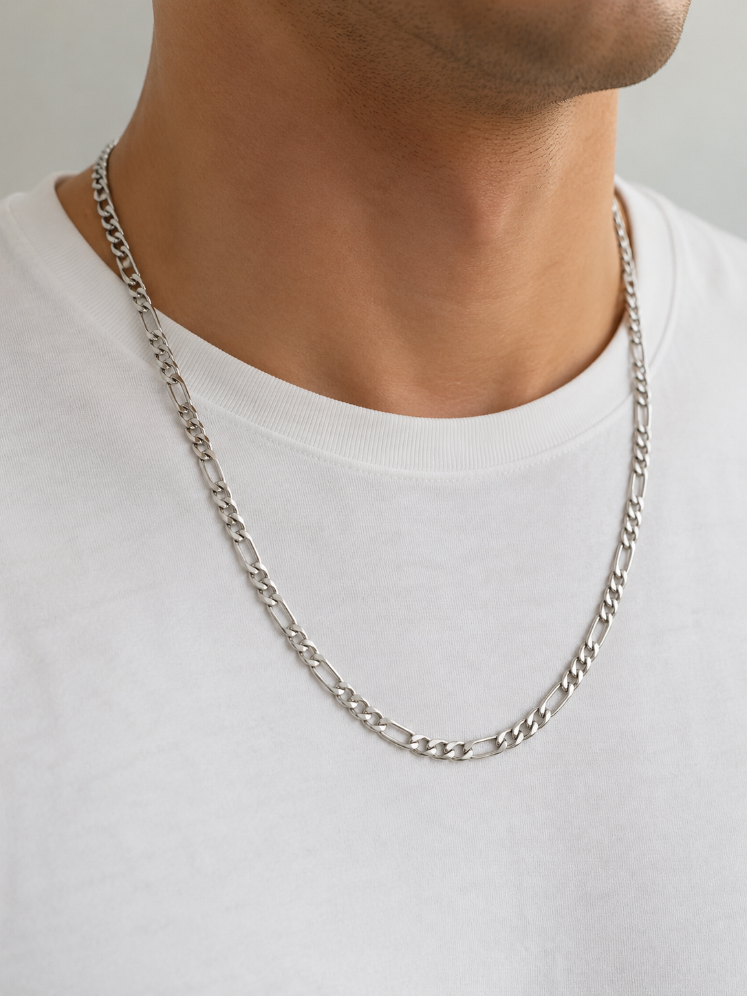 FIGARO LINK CHAIN 5MM | Silver