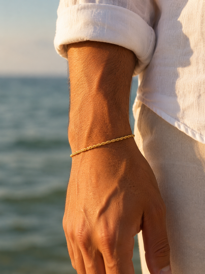 ROPE BRACELET 3MM | 18K Gold