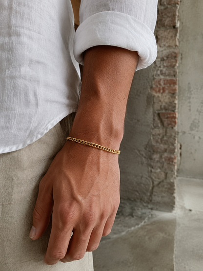 CUBAN BRACELET 4MM | 18K Gold