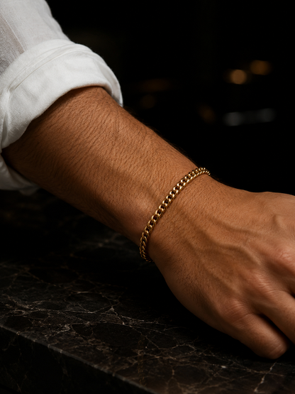 CUBAN BRACELET 4MM | 18K Gold