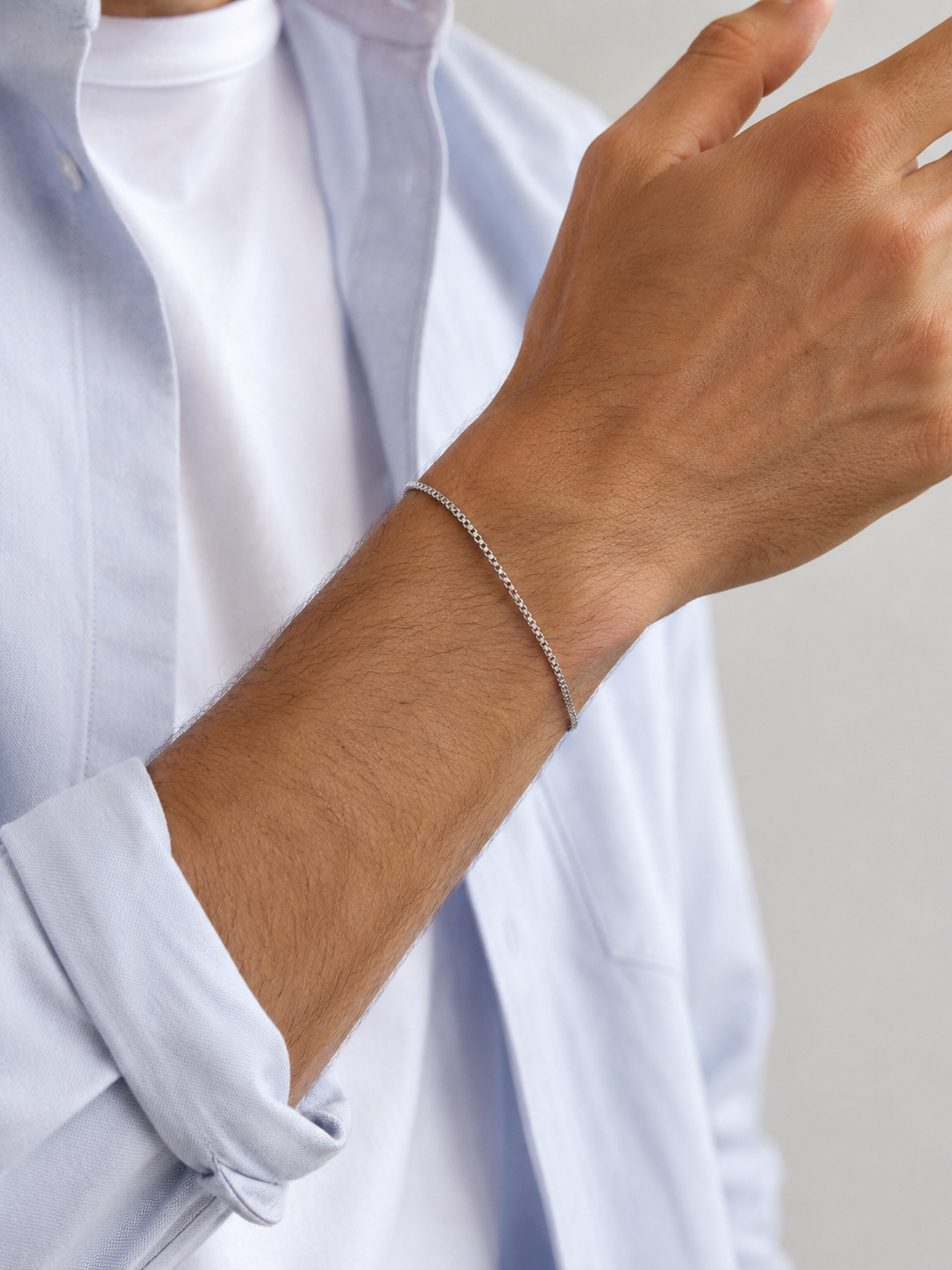 BOX BRACELET 1.5MM | Silver