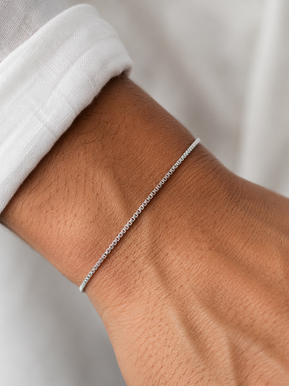 BOX BRACELET 1.5MM | Silver