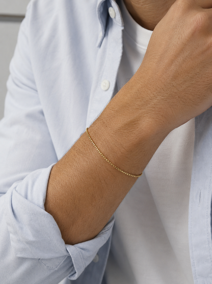 BOX BRACELET 1.5MM | 18K Gold