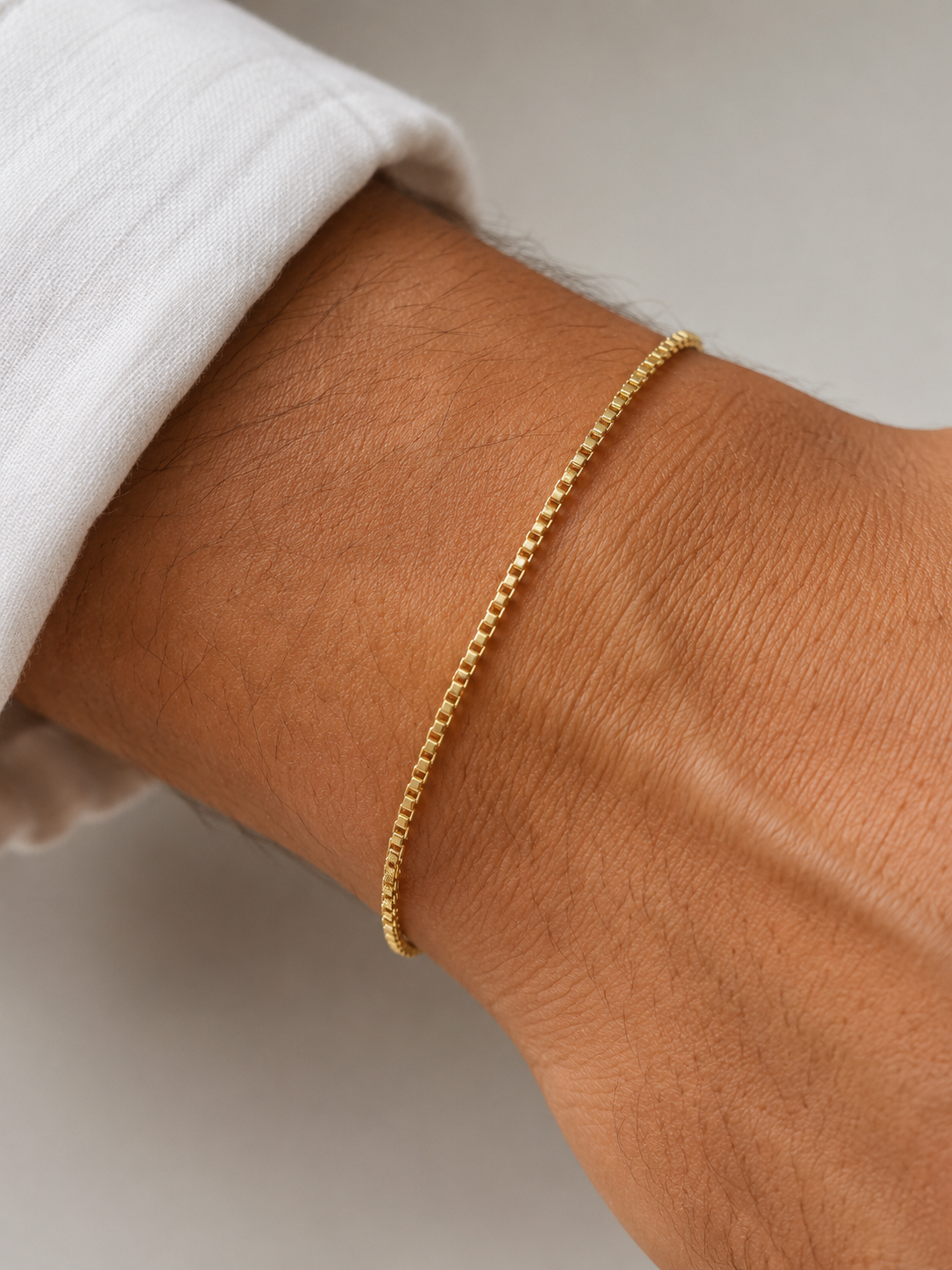 BOX BRACELET 1.5MM | 18K Gold