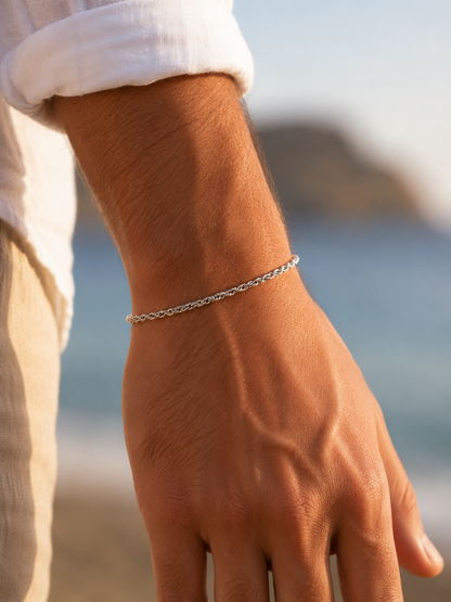 ROPE BRACELET 3MM | Silver