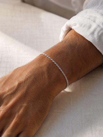 ROPE BRACELET 3MM | Silver