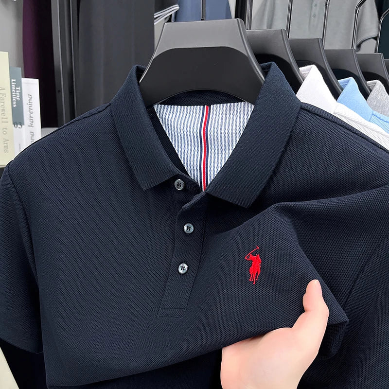 Kurzarm-Poloshirt aus reiner Baumwolle