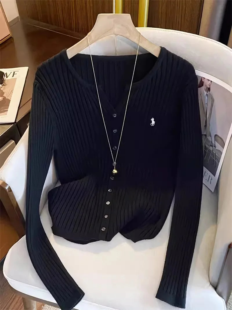 Cardigan mit Stickdetail – Ansicht 2